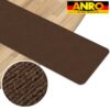 Treppenteppich Treppenstufen Teppich Stufenteppich Stufenmatte selbsthaftend Rechteckig NEMESIS Schoko – 50x20cm