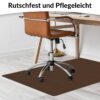 Bodenschutzmatte Teppich Bürostuhlunterlage Schreibtischstuhlunterlage selbsthaftend NEMESIS Schoko