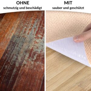 Bodenschutzmatte Teppich Bürostuhlunterlage Schreibtischstuhlunterlage selbsthaftend NEMESIS Creme
