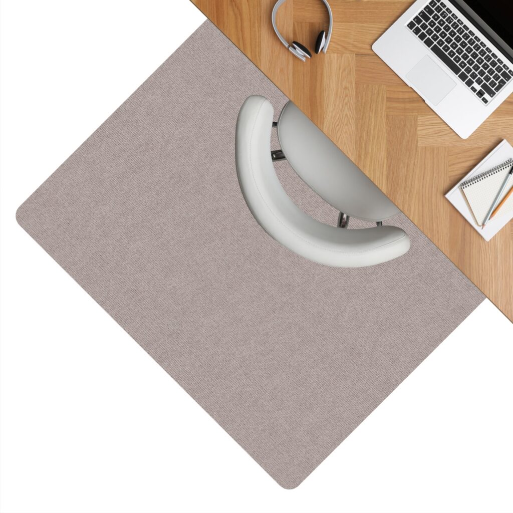 Bodenschutzmatte Teppich Bürostuhlunterlage Schreibtischstuhlunterlage selbsthaftend NEMESIS Beige