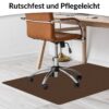 Bodenschutzmatte Teppich Bürostuhlunterlage Schreibtischstuhlunterlage selbsthaftend NEMESIS Schoko