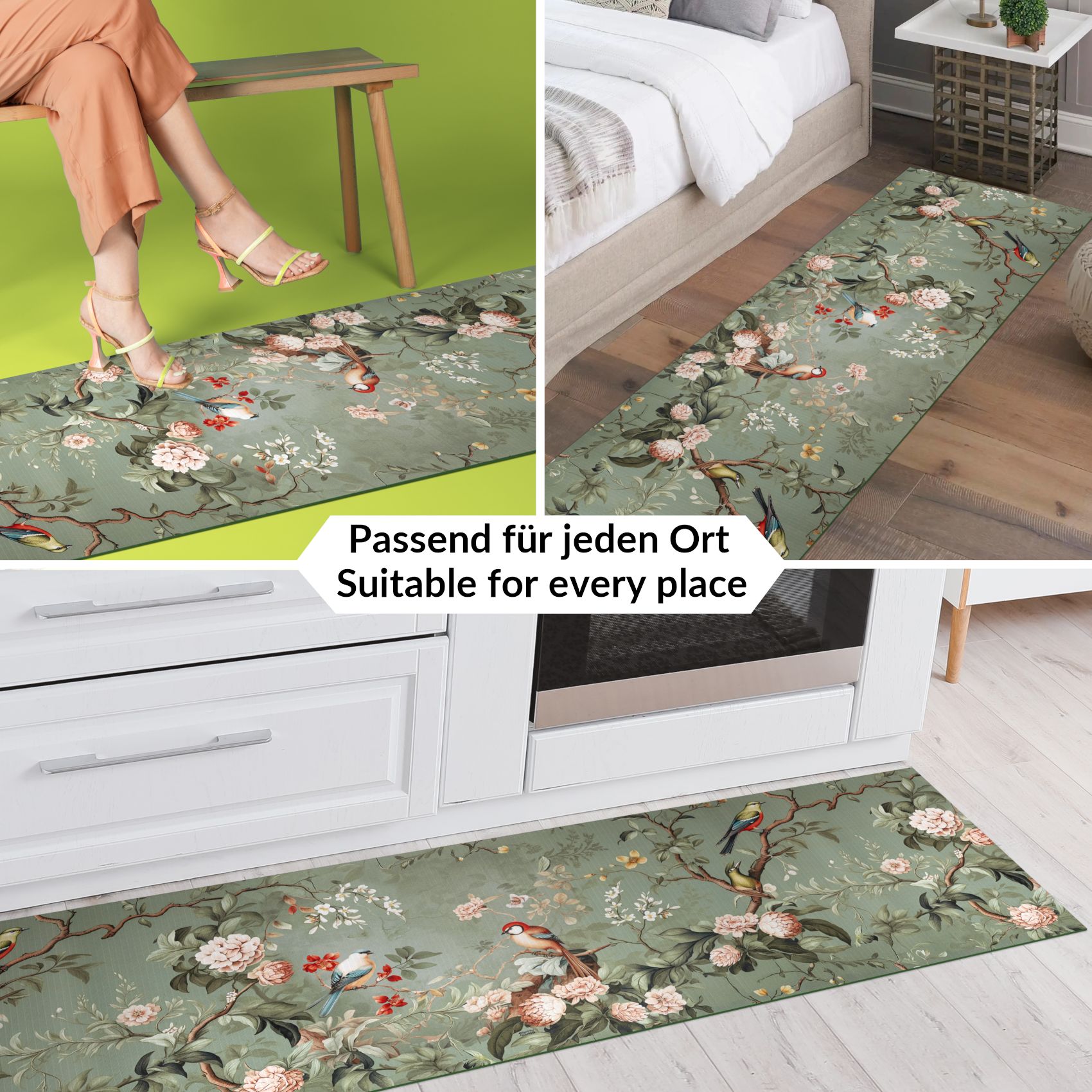 SPRINT84_40 Küchenläufer waschbar Küchenteppich rutschfest Sprinty Monet 52cm Breite