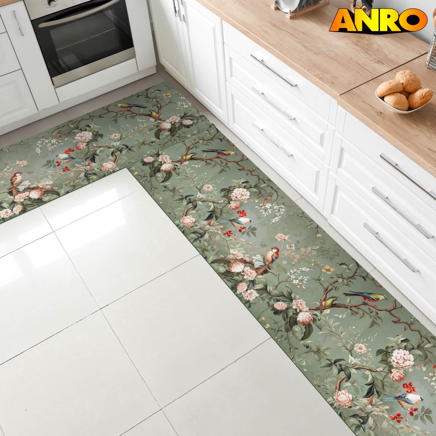 SPRINT84_20 Küchenläufer waschbar Küchenteppich rutschfest Sprinty Monet 52cm Breite