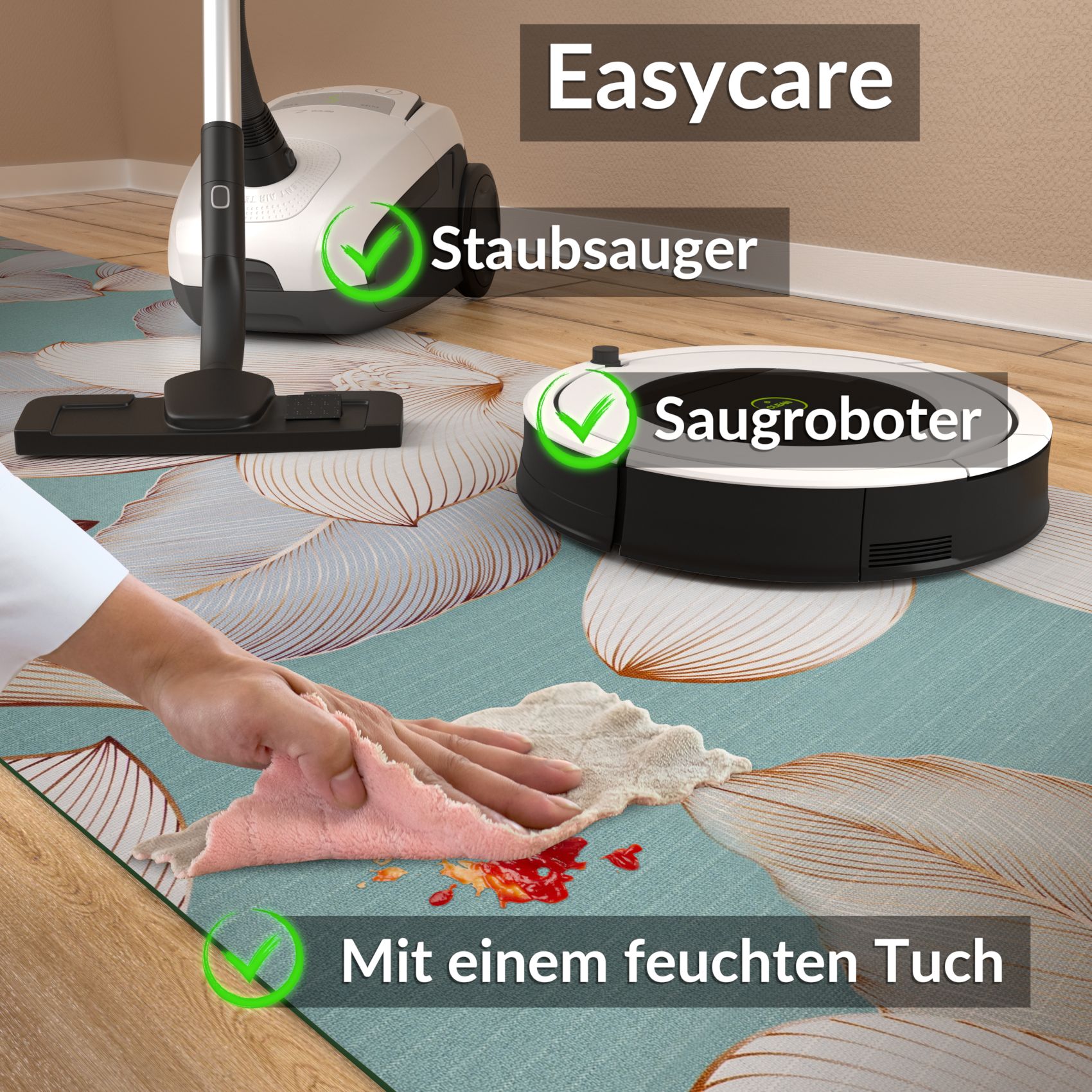 SPRINT85_70 Küchenläufer waschbar Küchenteppich rutschfest Sprinty Filadelfo 52cm Breite