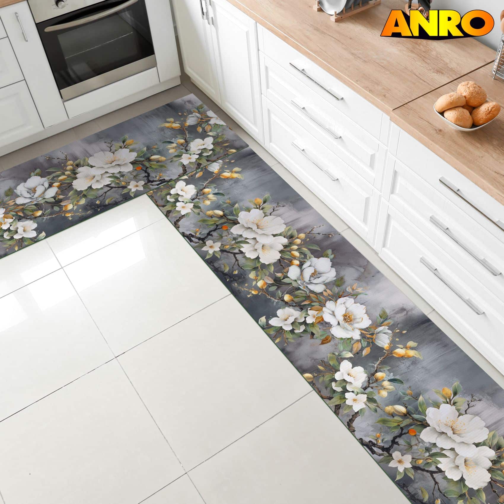 SPRINT86_20 Küchenläufer waschbar Küchenteppich rutschfest Sprinty Sara 52cm Breite