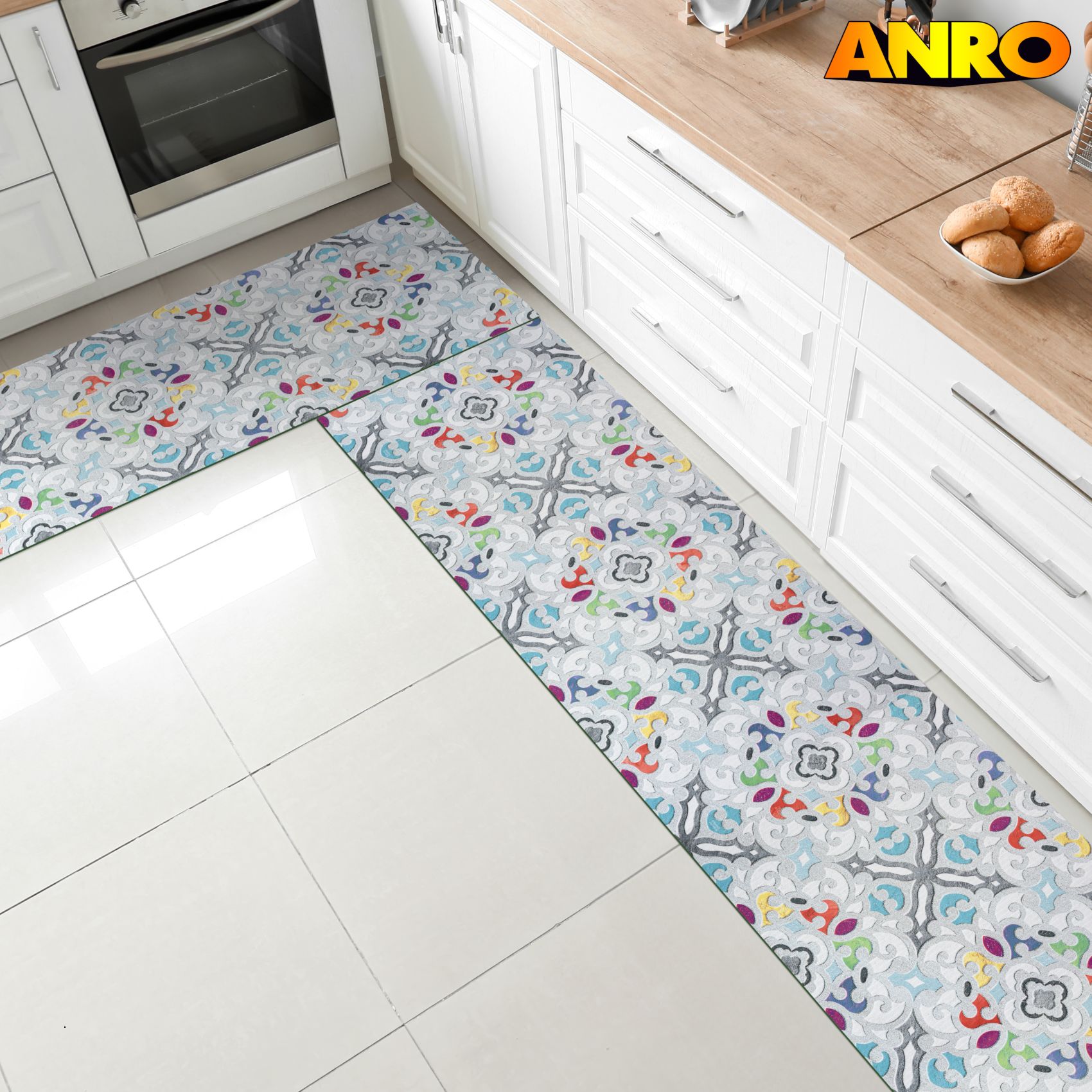 SPRINT87_20 Küchenläufer waschbar Küchenteppich rutschfest Sprinty Valentina 52cm Breite