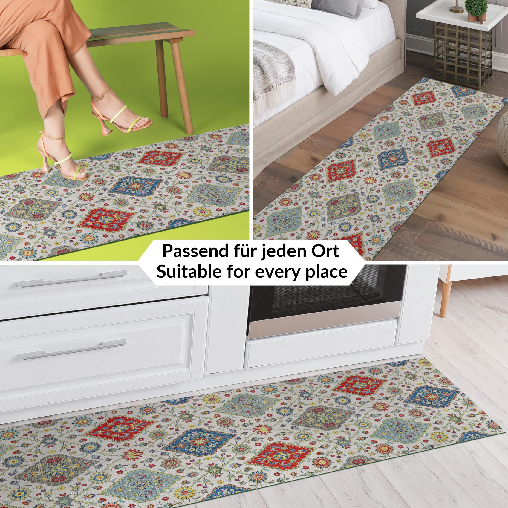 SPRINT88_40 Küchenläufer waschbar Küchenteppich rutschfest Sprinty Vita 52cm Breite