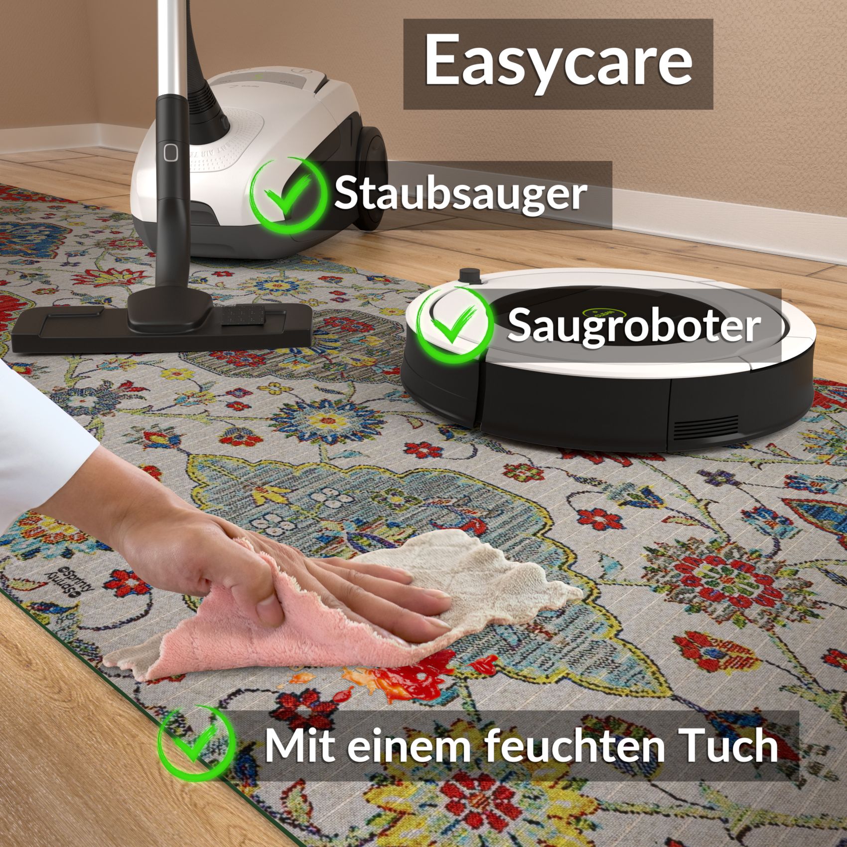 SPRINT88_70 Küchenläufer waschbar Küchenteppich rutschfest Sprinty Vita 52cm Breite