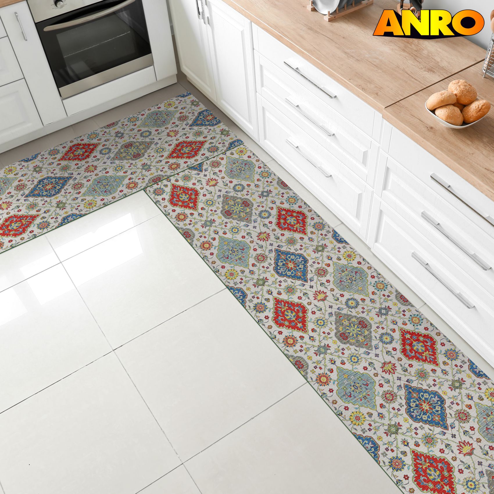 SPRINT88_20 Küchenläufer waschbar Küchenteppich rutschfest Sprinty Vita 52cm Breite