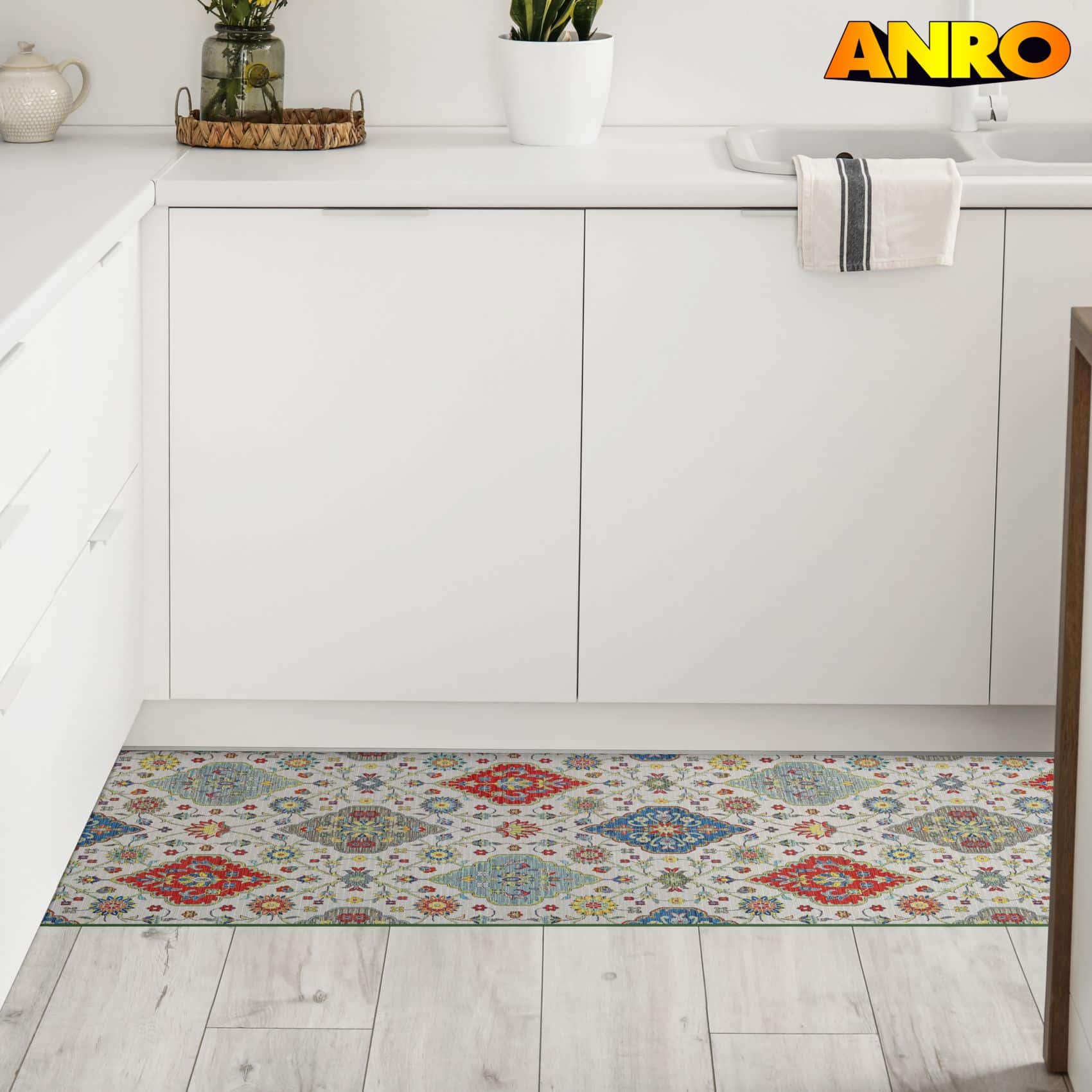 SPRINT88_24 Küchenläufer waschbar Küchenteppich rutschfest Sprinty Vita 52cm Breite