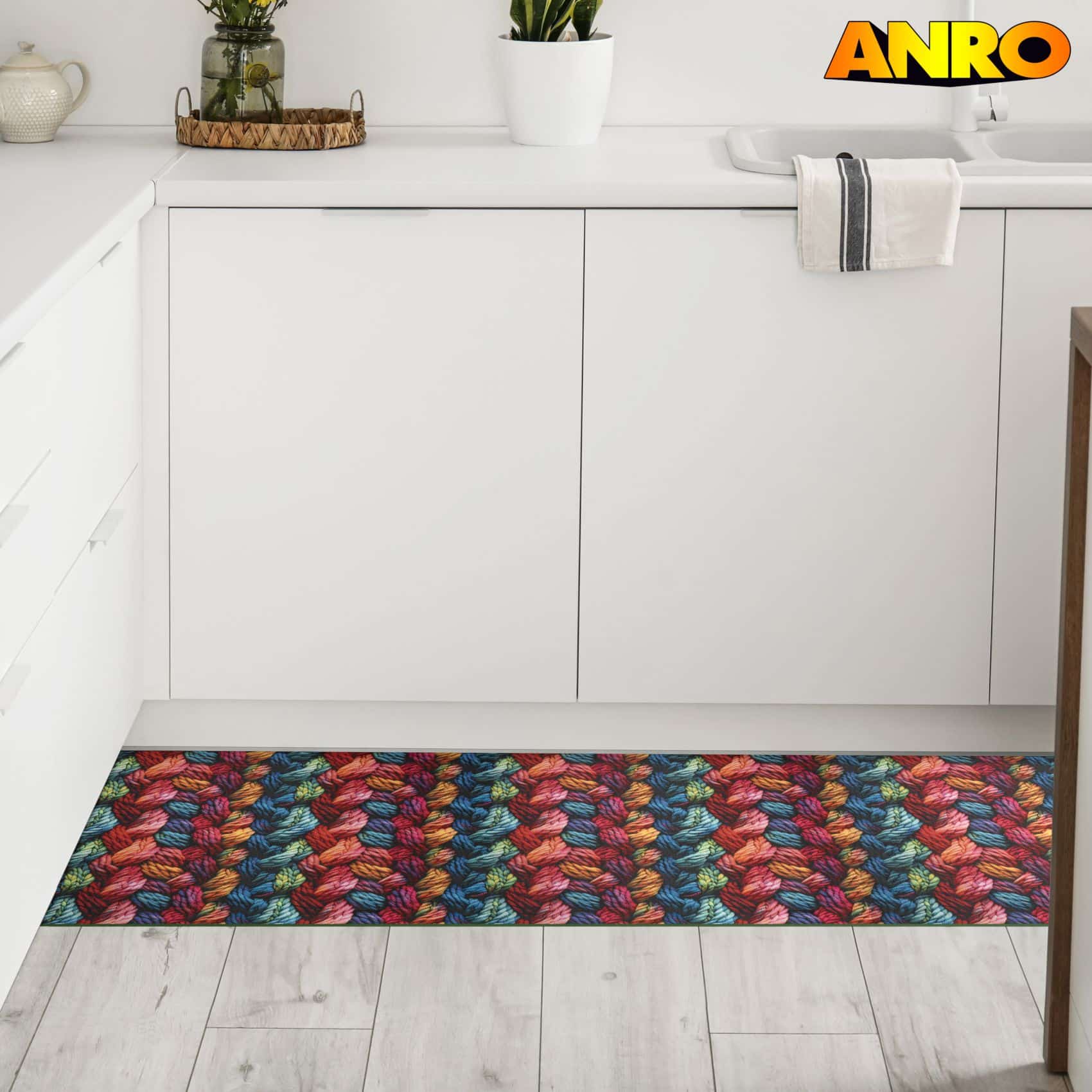 SPRINT90_24 Küchenläufer waschbar Küchenteppich rutschfest Sprinty Drappo 52cm Breite