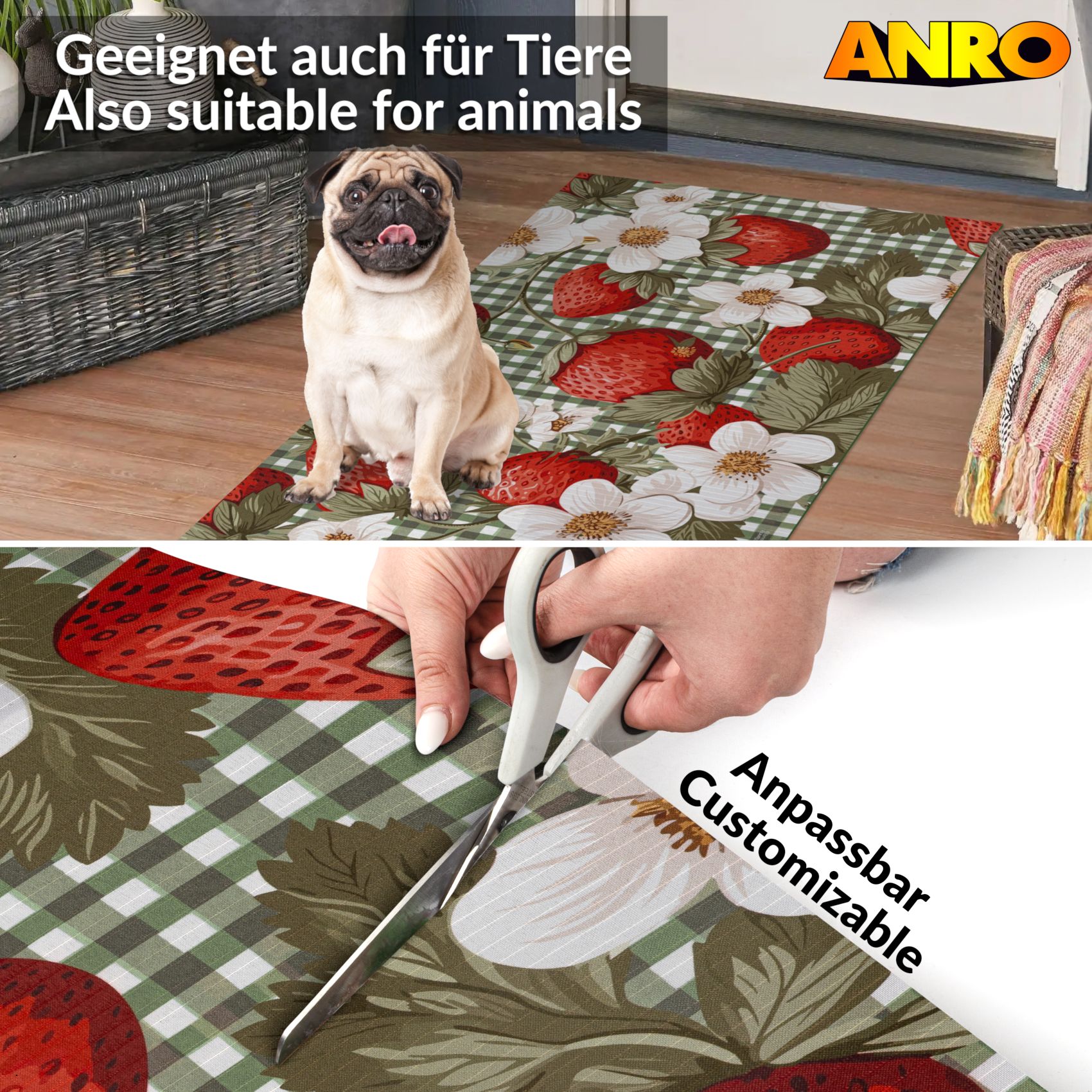 SPRINT92_50 Küchenläufer waschbar Küchenteppich rutschfest Sprinty Cortina 52cm Breite