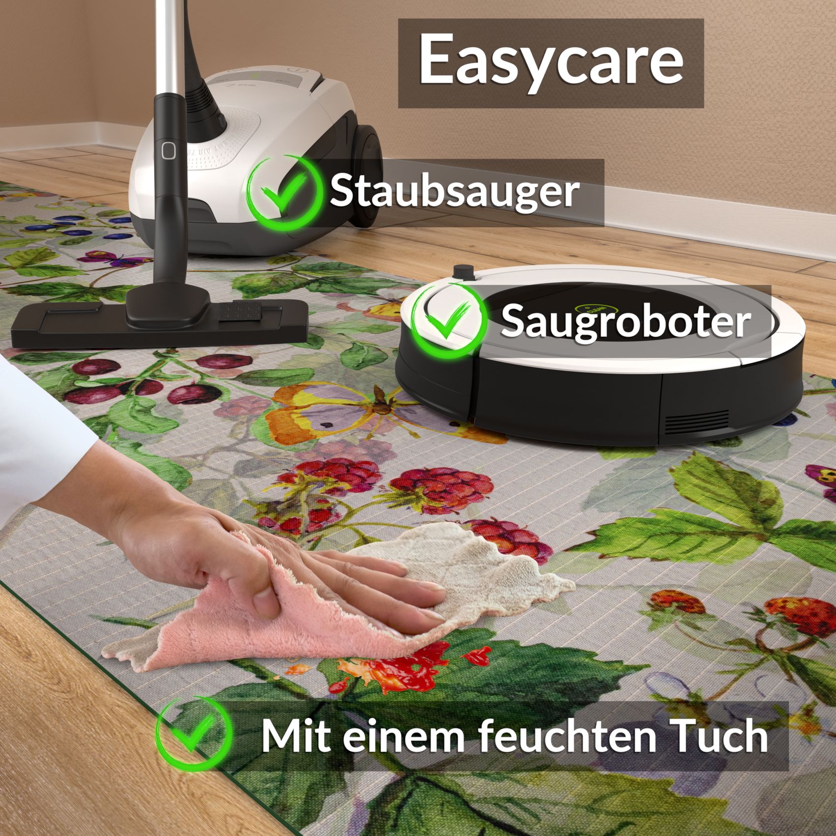 Küchenläufer waschbar Küchenteppich rutschfest Sprinty Thailandia 52cm Breite