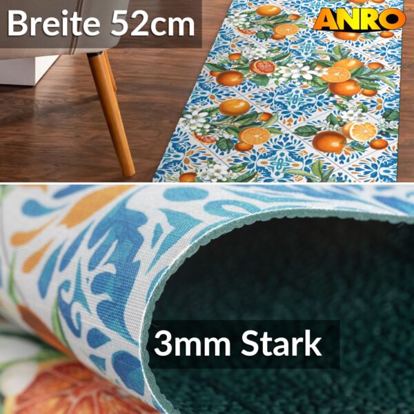 Küchenläufer waschbar Küchenteppich rutschfest Sprinty Zagara 52cm Breite