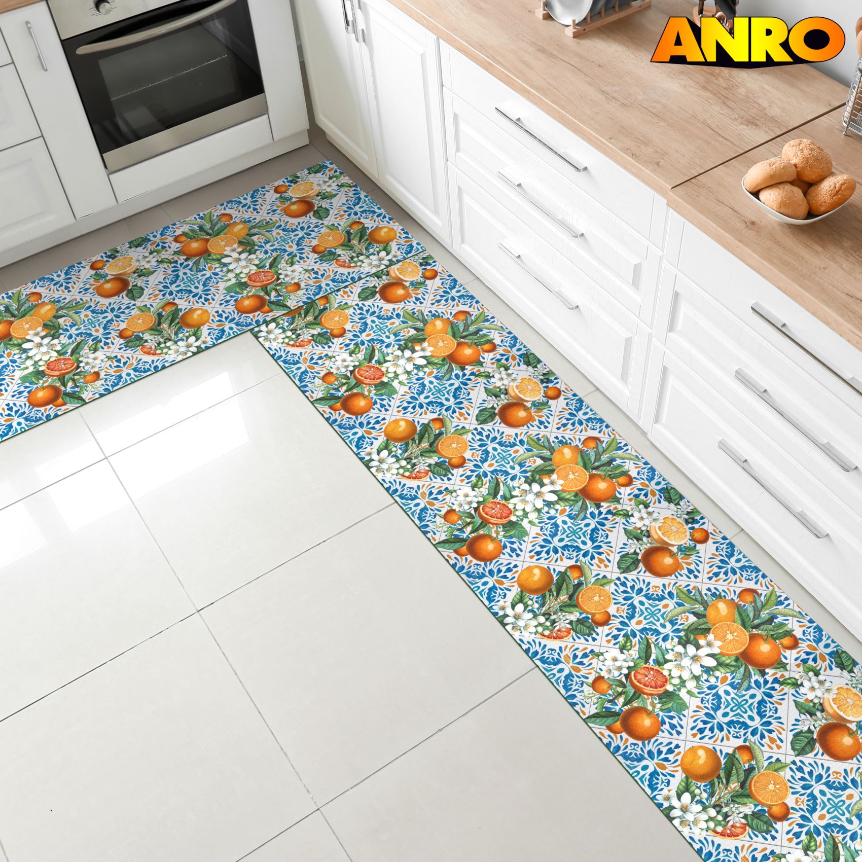 SPRINT94_20 Küchenläufer waschbar Küchenteppich rutschfest Sprinty Zagara 52cm Breite