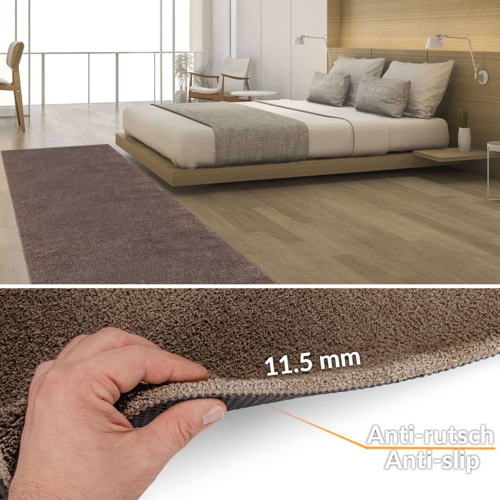 Teppich Kurzflor PRINCESS nach Maß Uni einfarbig