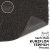 Teppich Kurzflor PRINCESS nach Maß Uni einfarbig Braun – Ansicht 3