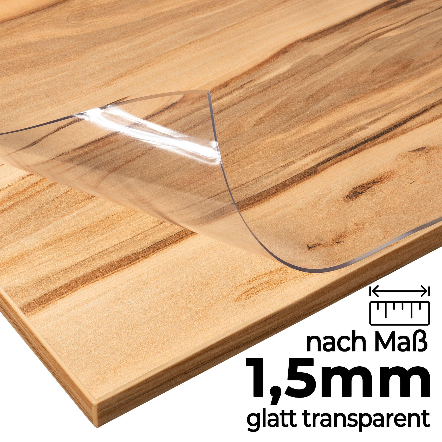 Tischschutzfolie nach Maß 1,5mm transparent geruchlos