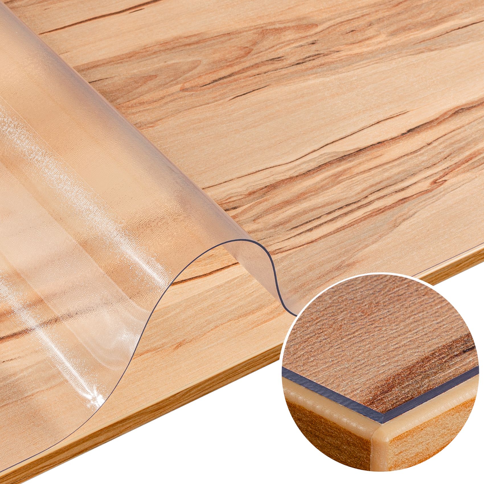 Tischfolie nach maß 1,5mm einseitig strukturiert - holztischjpg Tischschutzfolie nach Maß 1,5mm transparent geruchlos einseitig strukturiert