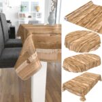 Tischdecke Wachstuch Holz Industrie Brett Industry Beige pflegeleicht abwaschbar Wachstuchtischdecke