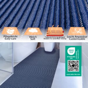 Badematte Uni Blau 65cmx60cm