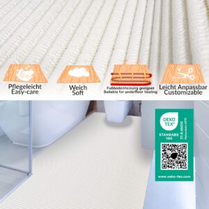 Badematte Uni Weiß 130cmx80cm