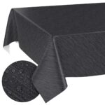 Wachstuch Tischdecke Wachstischdecke Gartentischdecke Leinenoptik Anthrazit