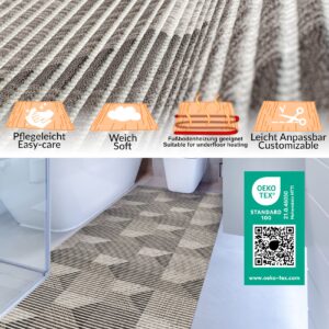 Weichschaummatte Badematte 3D Holz Grau 80x65cm