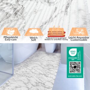 Weichschaummatte Badematte Marmor Grau 80x65cm