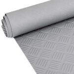 Gummi Antirutsch Premium TPE Geruchsarm Bodenbelag Riffelblechoptik Grau 3mm Stark 100 cm Breite 40cm Länge