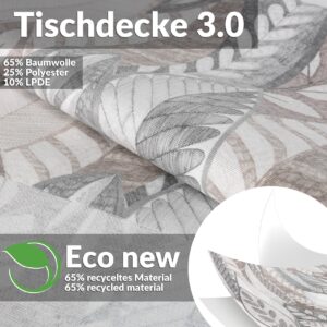 Tischdecke abwaschbar Tischwäsche Tischtuch Pflegeleicht Lotuseffekt Baumwolle Polyester Polyolefin Minta Beige