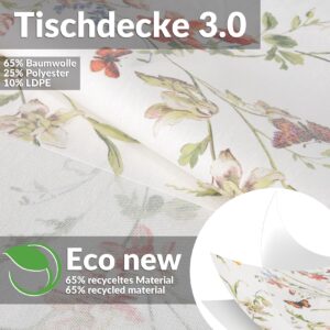Tischdecke abwaschbar Tischwäsche Tischtuch Pflegeleicht Lotuseffekt Baumwolle Polyester Polyolefin Schmetterlinge