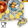 Tischdecke abwaschbar Tischwäsche Tischtuch Pflegeleicht Lotuseffekt Baumwolle Polyester Polyolefin Lemon – 90 x 130 cm, Schnittkante