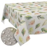 Tischdecke abwaschbar Tischwäsche Tischtuch Pflegeleicht Lotuseffekt Baumwolle Polyester Polyolefin Blattdesign