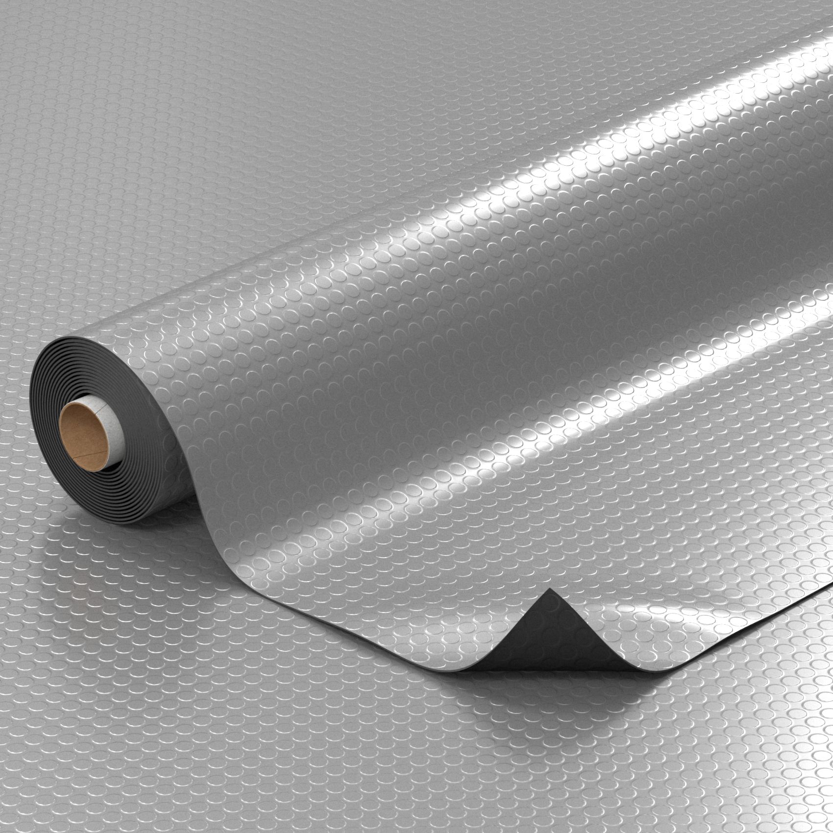PVC Bodenbelag Noppenbelag Riffelblech Tränenblechoptik 1mm Meterware Grau Noppen 420x140cm