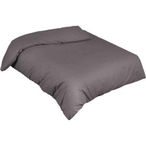 Bettwäsche Set Bettbezug 2-teilig Bettgarnitur 100% Baumwolle Uni Grau