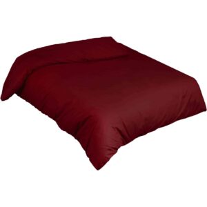 Bettwäsche Set Bettbezug 2-teilig Bettgarnitur 100% Baumwolle Uni Bordeaux