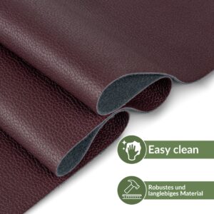 Kunstleder Meterware Polsterstoff Lederimitat Leder Stoff 140cm Breit Braun