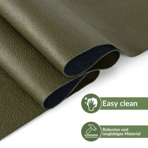 Kunstleder Meterware Polsterstoff Lederimitat Leder Stoff 140cm Breit Grün