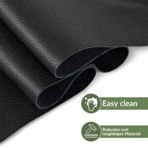 Kunstleder Meterware Polsterstoff Lederimitat Leder Stoff 140cm Breit Schwarz