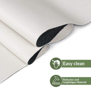 Kunstleder Meterware Polsterstoff Lederimitat Leder Stoff 140cm Breit Weiß