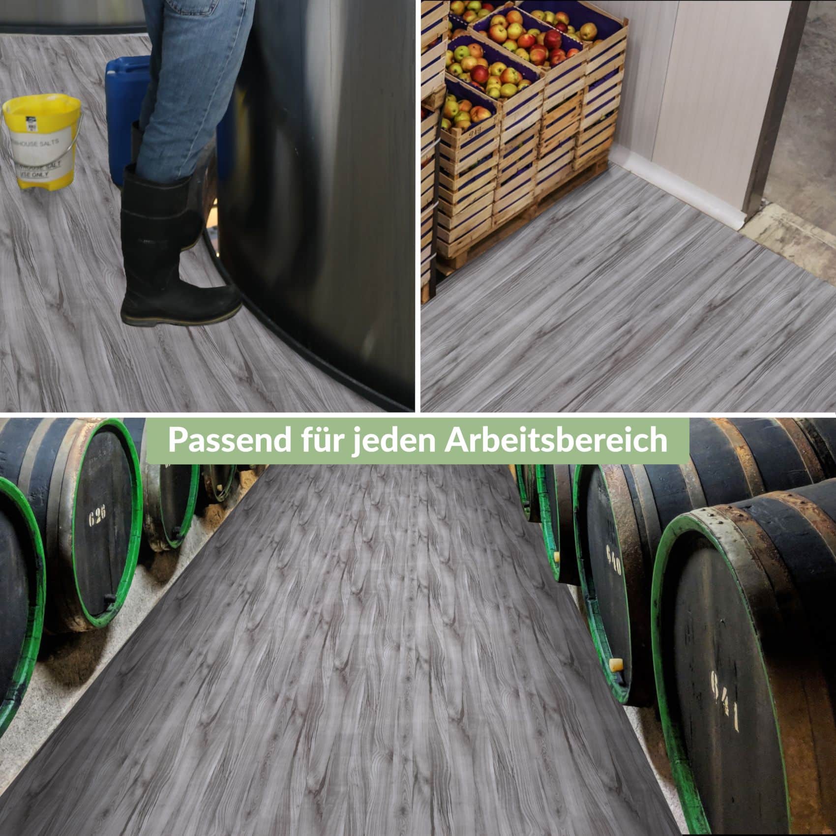 PVC Boden Bodenbelag Meterware Vinylboden Vinyl Bodenbelag Fußbodenbelag Holz Grau 140cm Breite – 100 x 140 cm