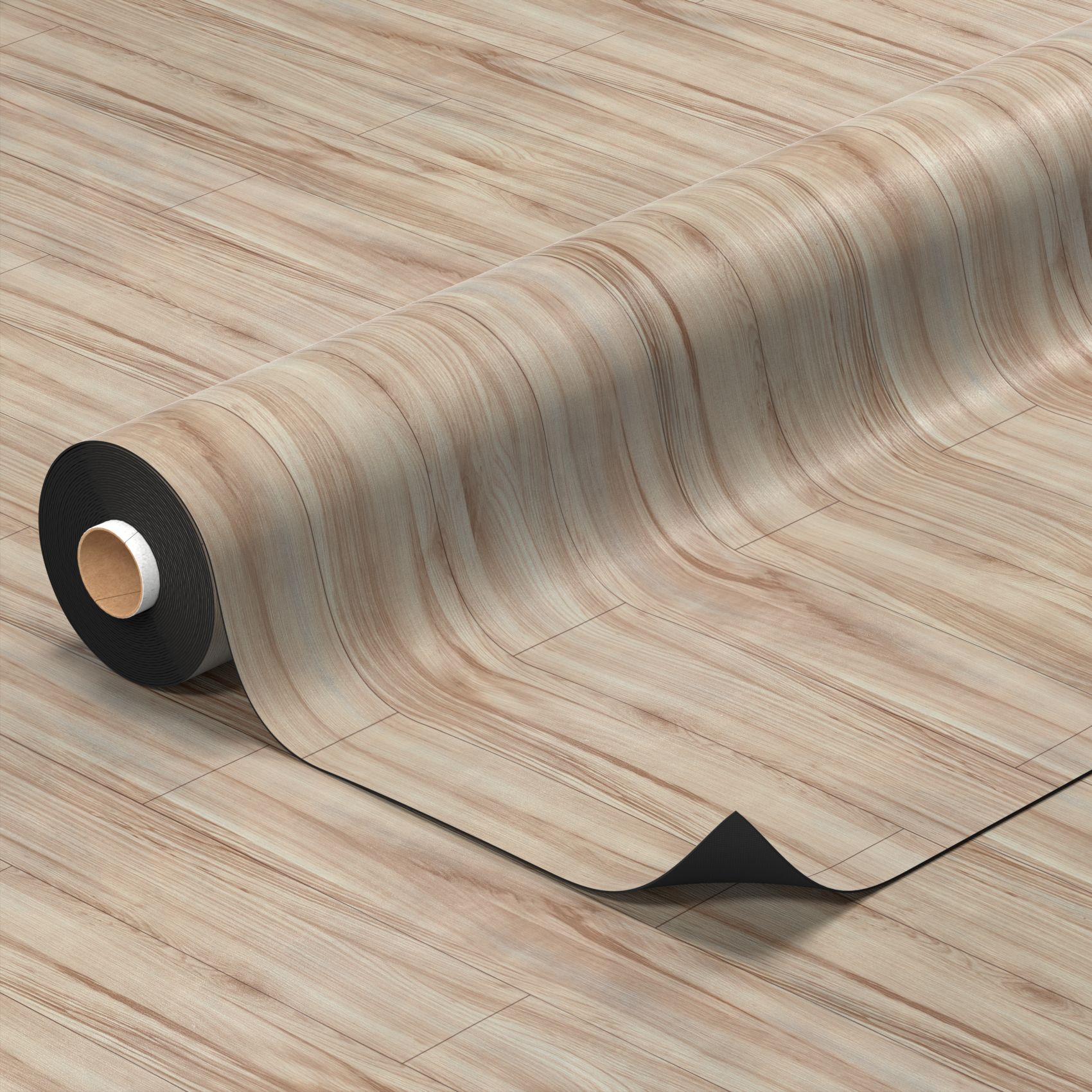 PVC Boden Bodenbelag Meterware Vinylboden Vinyl Bodenbelag Fußbodenbelag Holz Beige 140cm Breite 100 x 140 cm