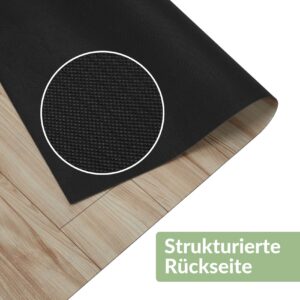 PVC Boden Bodenbelag Meterware Vinylboden Vinyl Bodenbelag Fußbodenbelag Holz Beige 140cm Breite