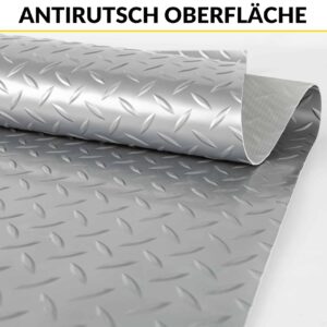 PVC Bodenbelag Dionis 1,5mm Tränenblech Silber 100x90cm