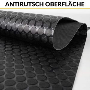 PVC Bodenbelag Dionis 1,5mm Noppen Schwarz 100x90cm