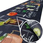 Küchenläufer waschbar Textil + PVC Küchenteppich rutschfest Sprinty Pub Mehrfarbig 50x90cm
