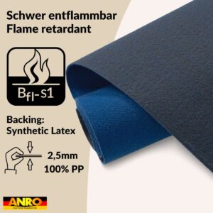 Messeteppich Meterware Eventteppich Teppich Läufer für Messe, Events BFL-S1 Blau