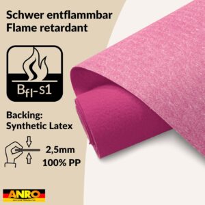 Messeteppich Meterware Eventteppich Teppich Läufer für Messe, Events BFL-S1 Magenta