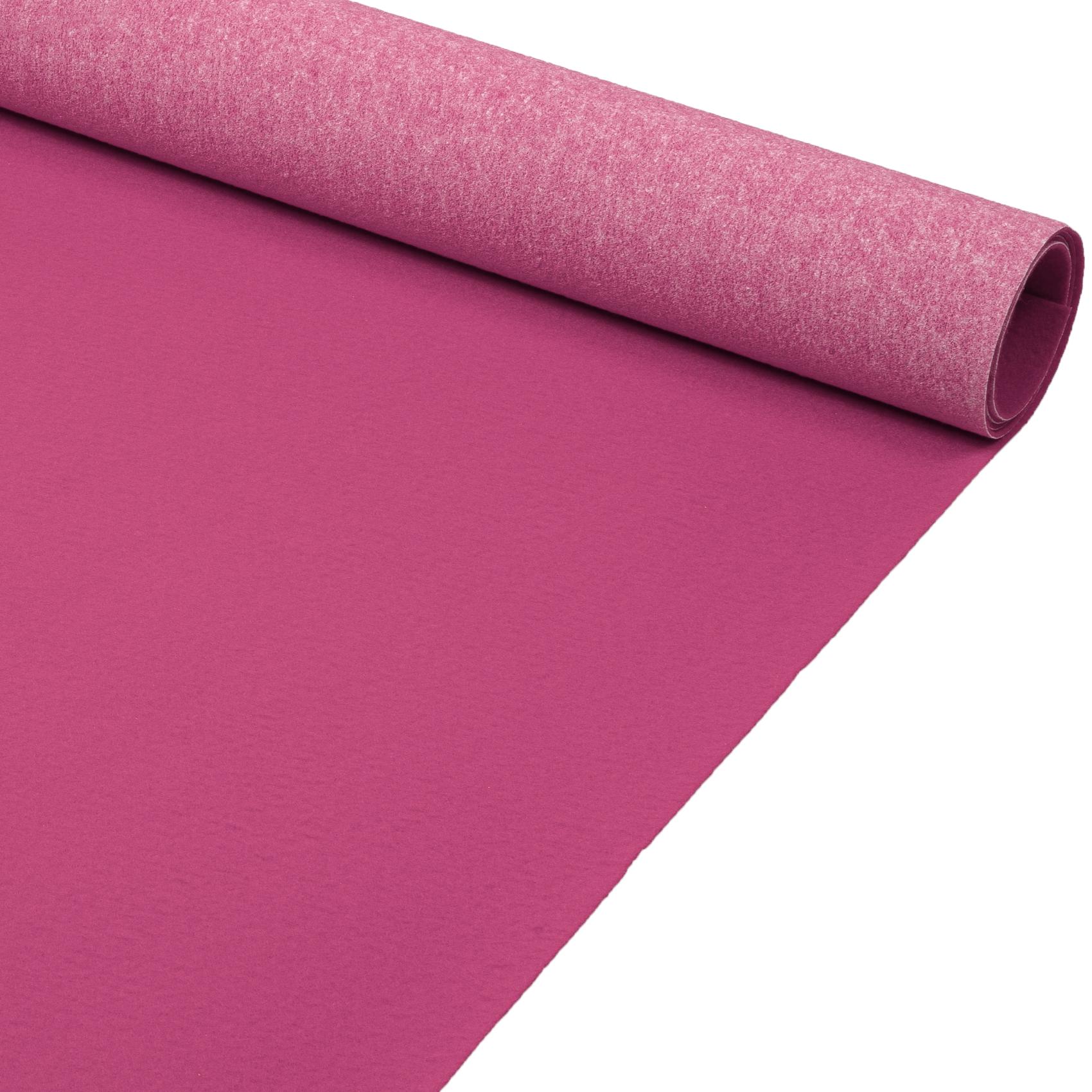 ANRO Teppich AXEL Eventteppich BFl-S1 Uni Messeteppich Läufer, Rechteckig, Höhe: 3 mm, schwer entflammbar Läufer 100x60cm Einfarbig Magenta